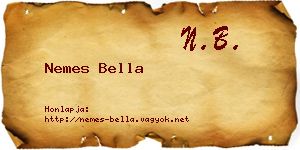 Nemes Bella névjegykártya